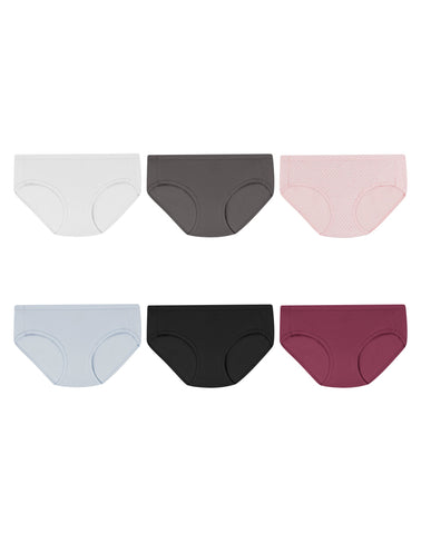 Hanes Women's Cotton Stretch Hipster With ComfortSoft® Waistband Assorted 6-Pack