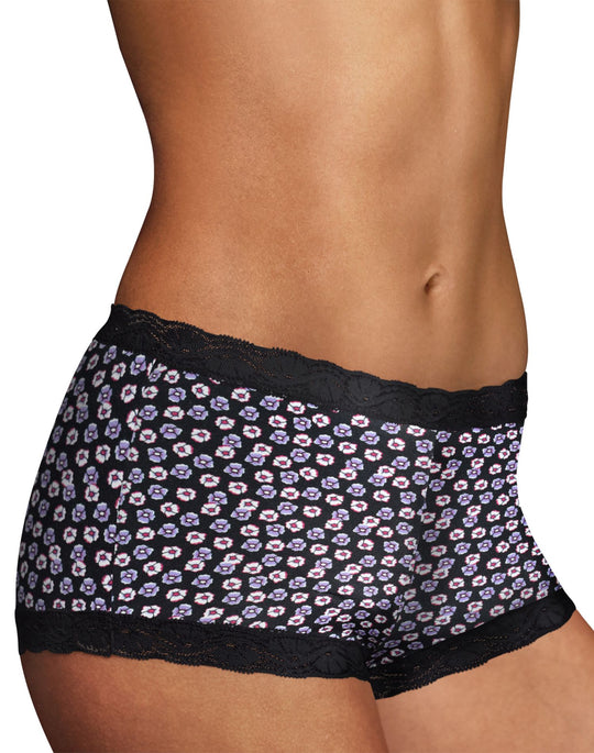 Maidenform Women`s Microfiber and Lace Boyshort