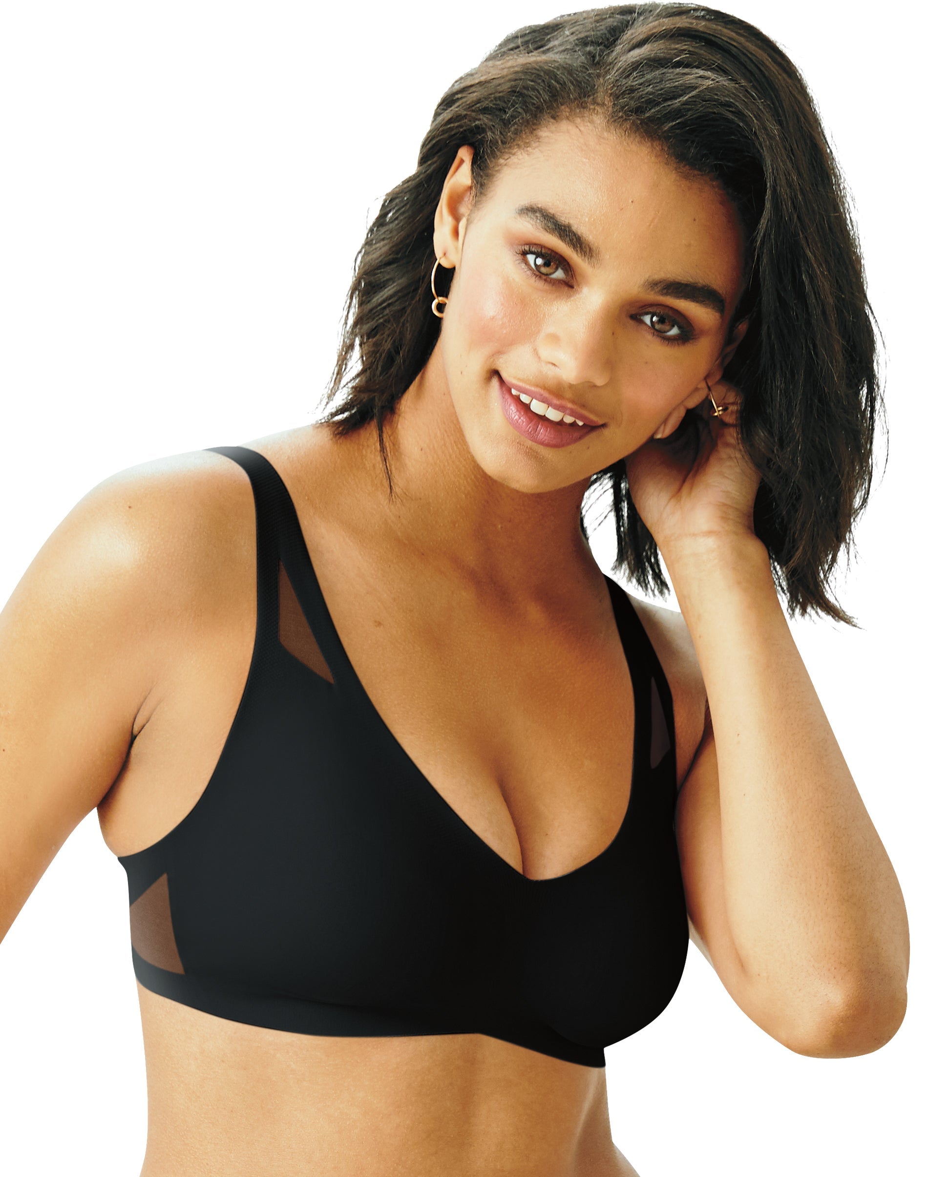 DHHU42 - Hanes Ultimate® Ultra Light Comfort V-Neck Wirefree Bra