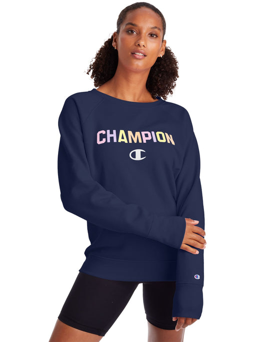 Champion Womens Powerblend Fleece Boyfriend Crew