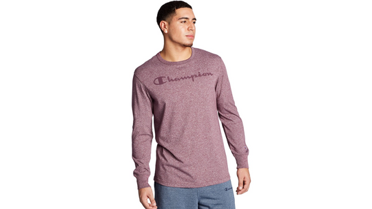 Champion Mens Heritage Heather Long-Sleeve Tee
