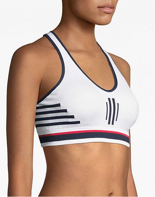 Champion Womens The Infinity Stripe Sports Bra