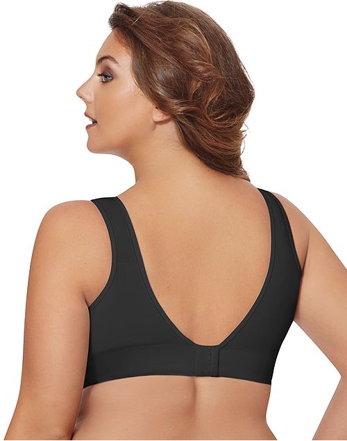 Just My Size Women`s Pure Comfort Wirefree Bra with Lace Trim & Back Close