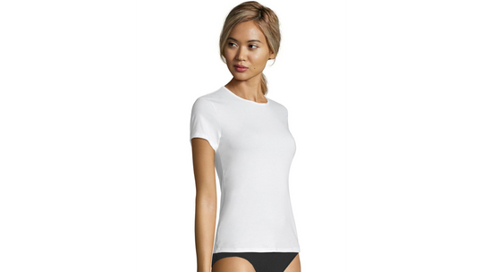 Hanes Womens Cotton Stretch Crewneck Tee 3-Pack