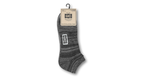 Hanes Mens 1901 Heritage Half Cushion Low Cut Socks 3-Pack