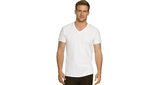 Hanes Mens Comfort Fit Ultra Soft Cotton/Modal V-Neck Undershirt 4-Pack