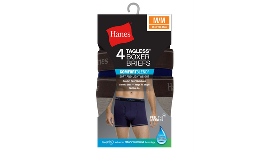 Hanes Mens ComfortBlend Boxer Brief 4-Pack