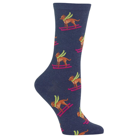 Hot Sox Womens Ski Dog Crew Socks