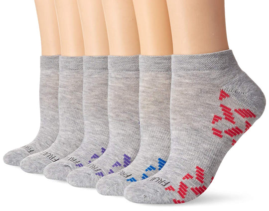 Fruit of the Loom Womens Core 6-pack Cushioned Low Cut Socks