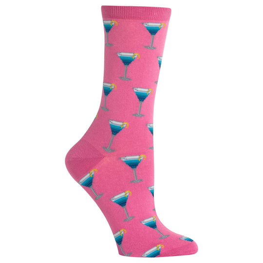 Hot Sox Womens Cosmo Cocktail Crew Socks