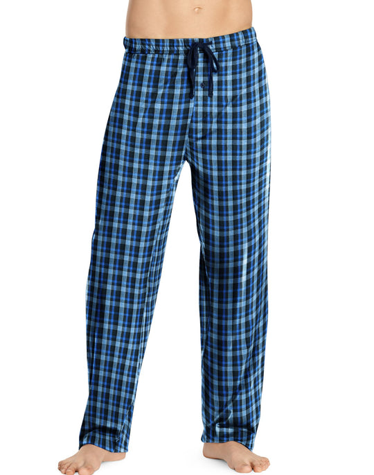 Hanes Men`s Logo Woven Plaid Pant