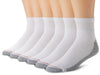 Hanes Full Cushion Ankle Socks with Grey Heel and Toe 6 Pairs
