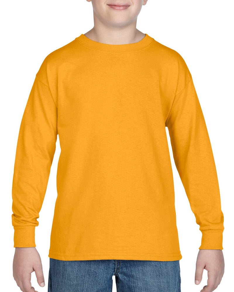Gildan Youth Heavy Cotton Long Sleeve T-Shirt, M, White