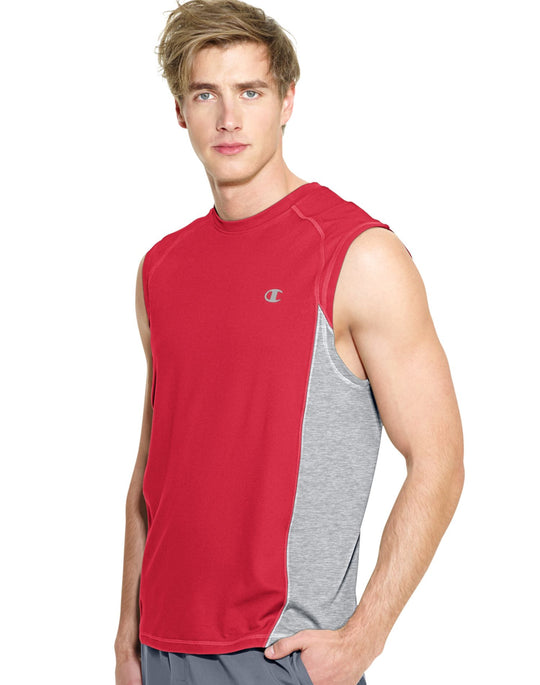 Champion Men`s PowerTrain Colorblock Muscle Tee