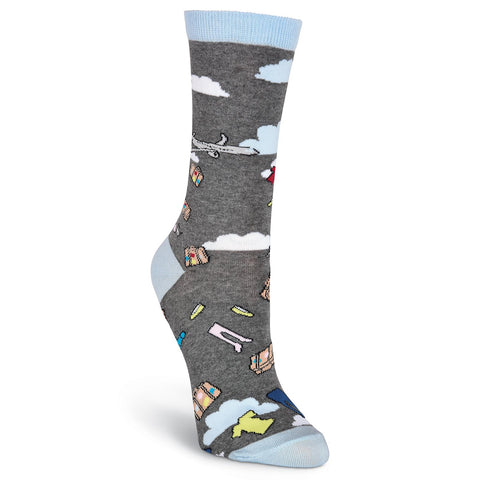 K. Bell Womens Lost Luggage Crew Socks