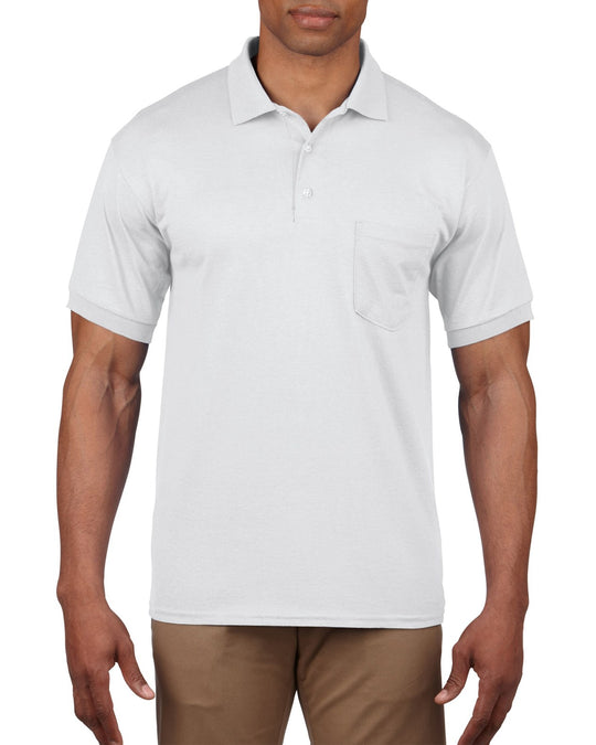 Gildan Mens DryBlend Jersey Sport Shirt with Pocket, XL, Graphite Heather