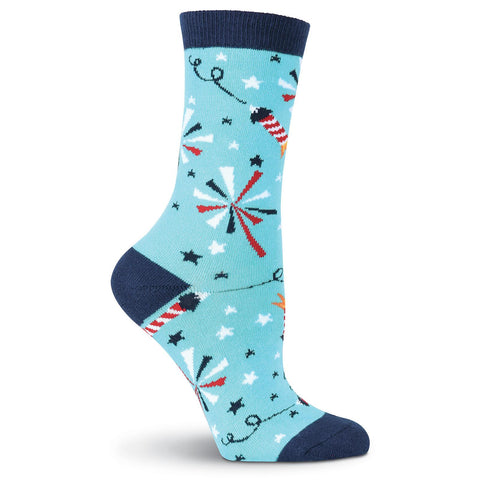 K. Bell Womens Fireworks Crew Socks - American Made