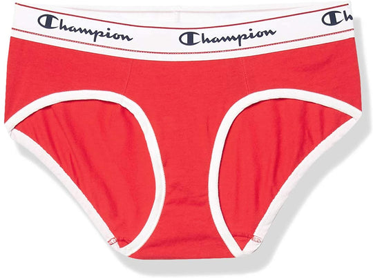 Champion Womens Heritage Hipster Panty, 2XL, Grey White Logo Print