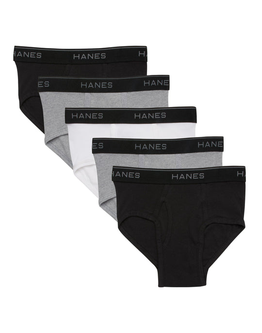 Hanes Ultimate® Boys' Dyed Briefs With ComfortSoft® Waistband 5-Pack