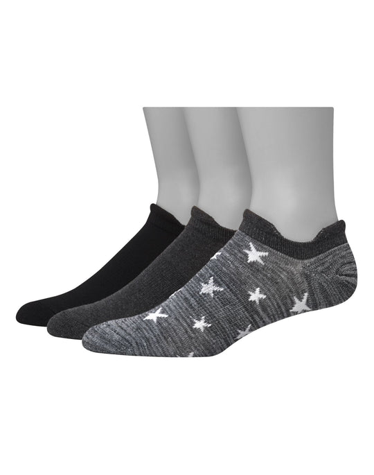 Hanes Mens 1901 Heritage Heel Shield Cushion No Show Socks 3-Pack