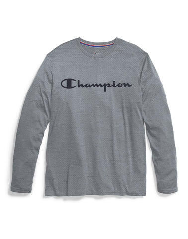 Champion Mens C Vapor Heather Long Sleeve Tee