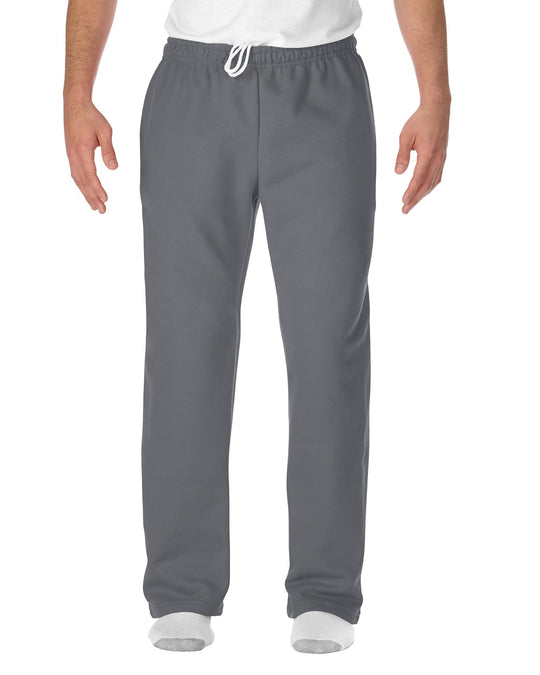 Gildan Mens DryBlend Open-Bottom Sweatpants with Pockets, XL, Charcoal