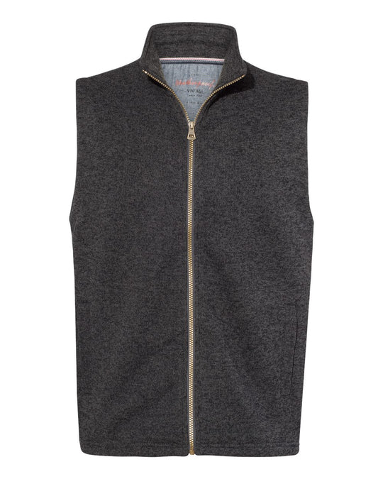 Weatherproof Mens Vintage Sweaterfleece Vest 2030117, S, Asphalt