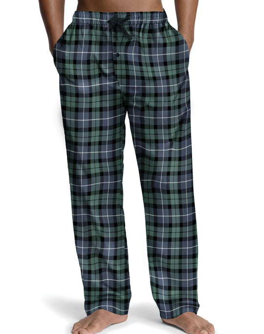 Hanes Men`s Logo Woven Plaid Pants