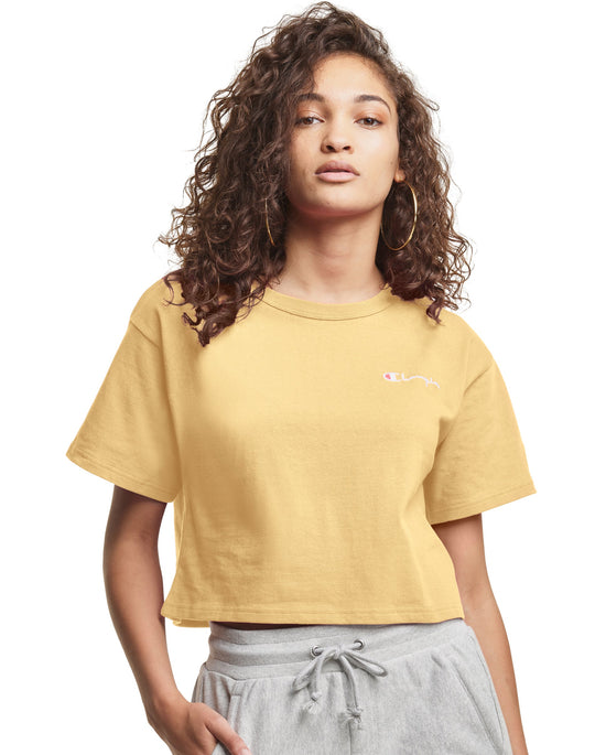 Champion Life Womens Heritage Crop Tee, M, Inari