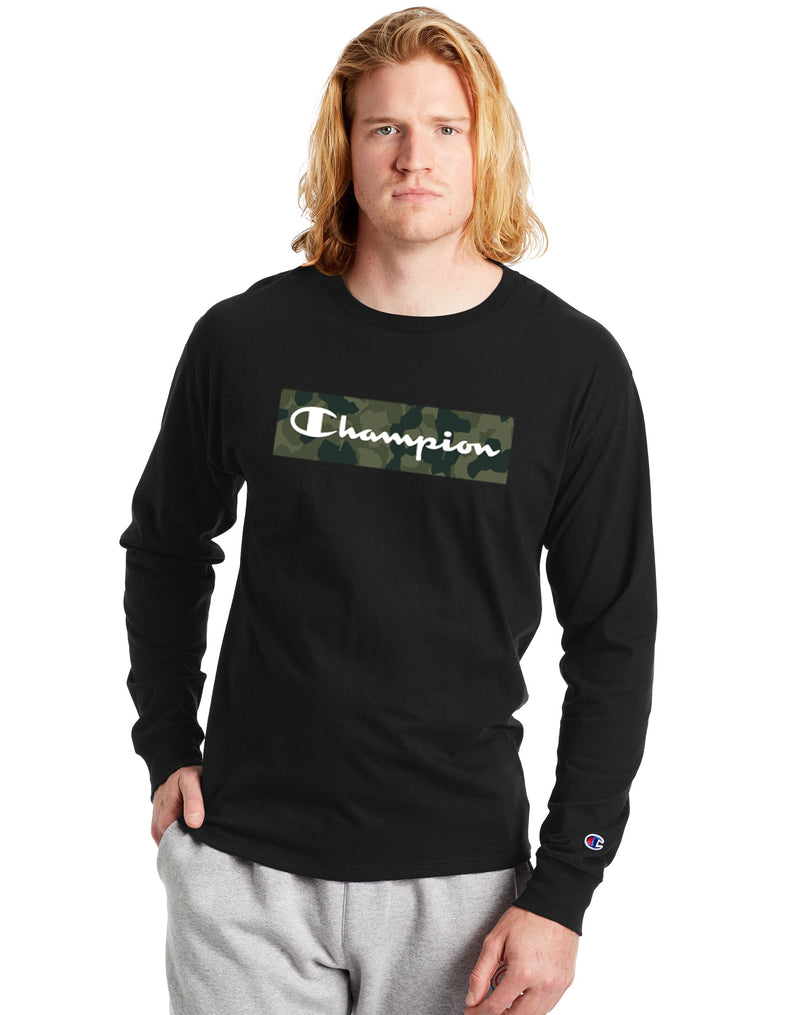Champion Mens Classic Jersey Long-Sleeve Tee