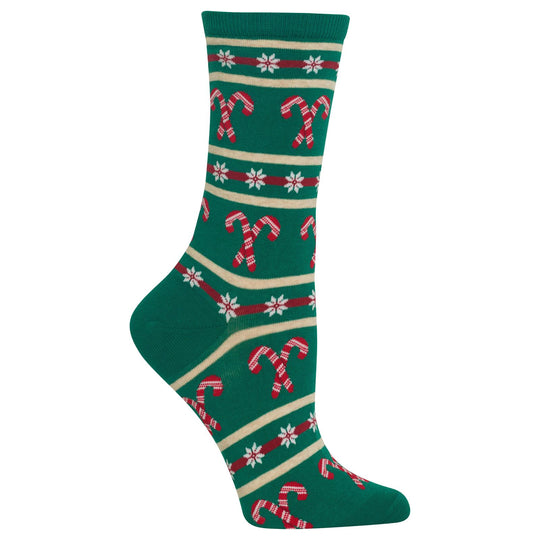 Hot Sox Womens Candy Cane Stripe Crew Socks