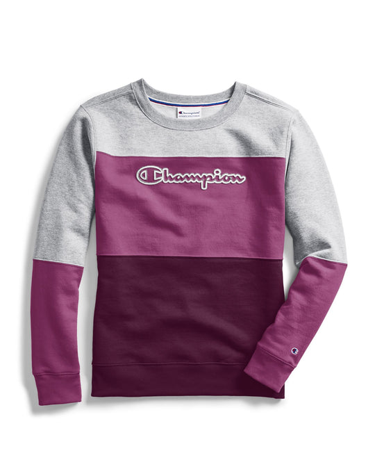 Champion Womens Powerblend Colorblock Crew
