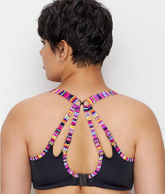 Elomi Womens Nomad Underwire Plunge Bikini Top