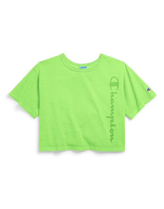 Champion Life Womens Garment Dyed Cropped Tee