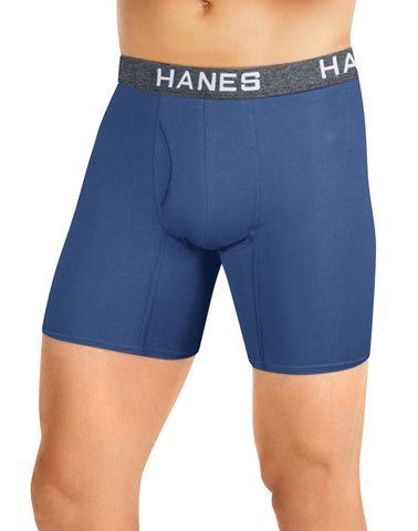 Hanes Mens Ultimate Comfort Flex Fit Breathable Cotton Boxer Briefs 3-Pack