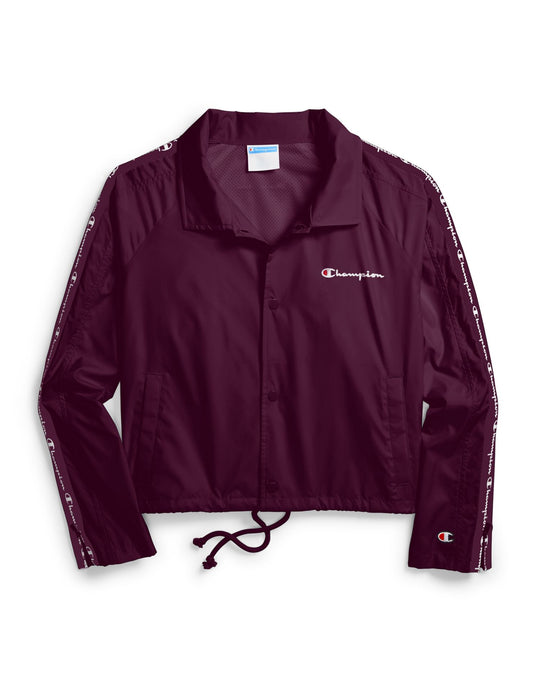 Champion Life Womens Zipper Tape Cropped Coaches Jacket