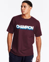 Champion Mens Classic Short-Sleeve Jersey Tee, S, Maroon