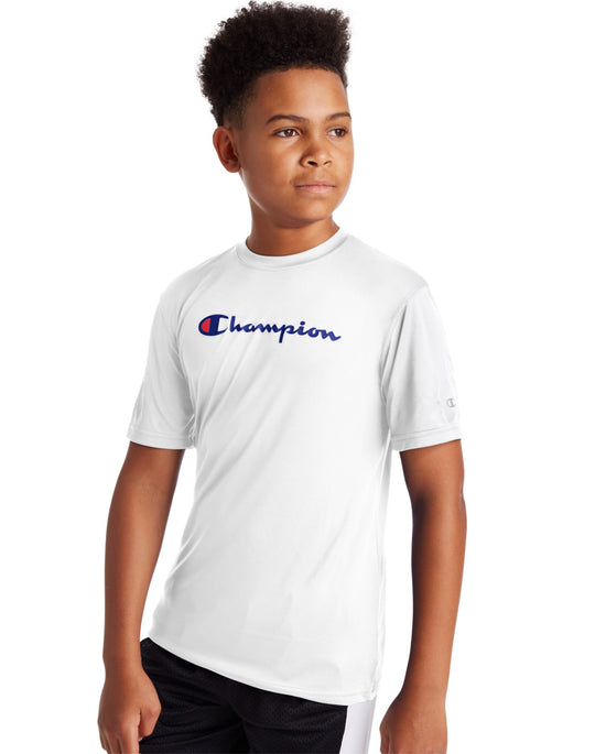 Champion Youth Double Dry Logo Tee