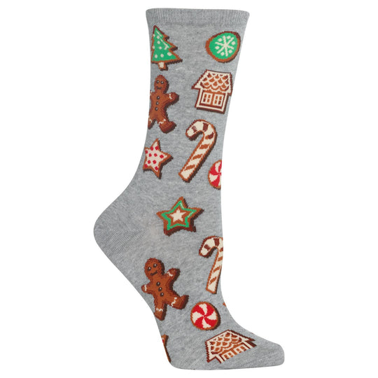 Hot Sox Womens Christmas Cookies Crew Socks