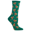 Hot Sox Womens Poodle and Bow Crew Socks