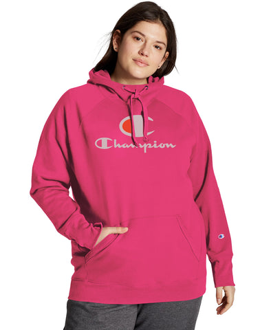 Champion Womens Plus Powerblend Fleece Hoodie