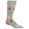 Hot Sox Mens Gummy Bears Crew Socks