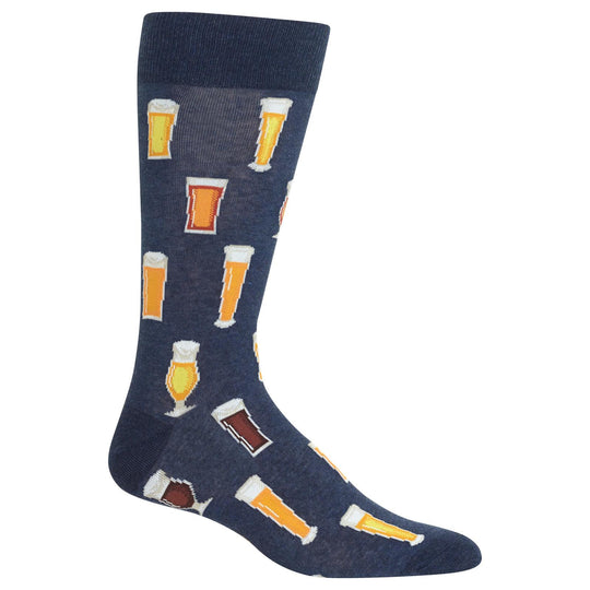 Hot Sox Mens Beer Crew Socks