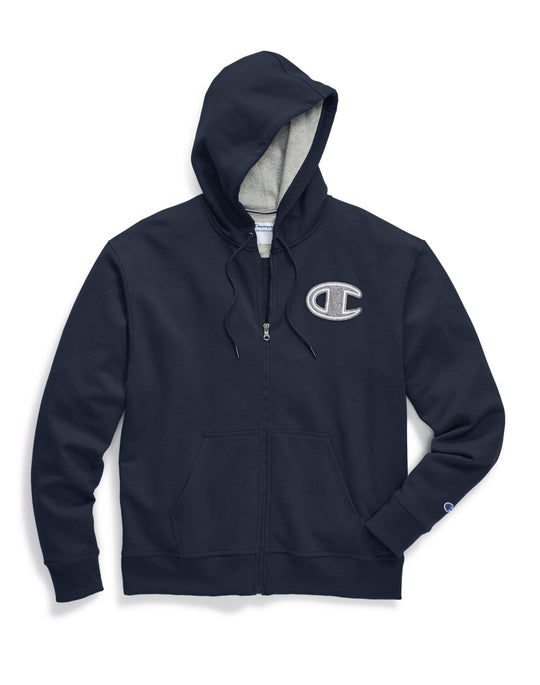 Champion Mens Powerblend Fleece Zip Hoodie