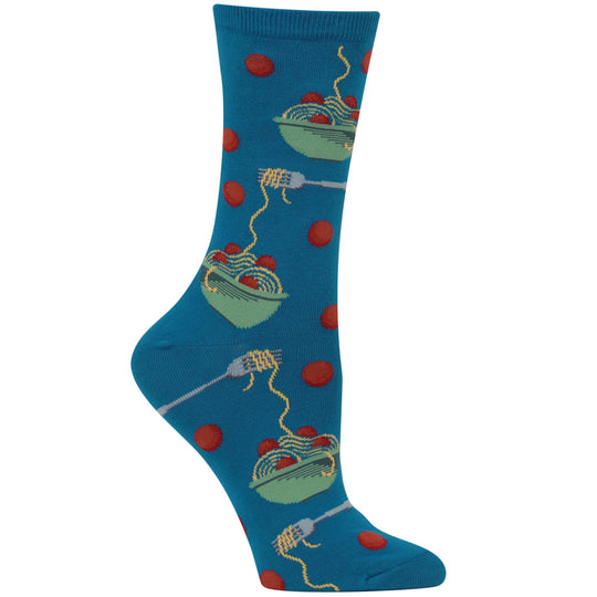 Hot Sox Womens Meatballs Crew Socks