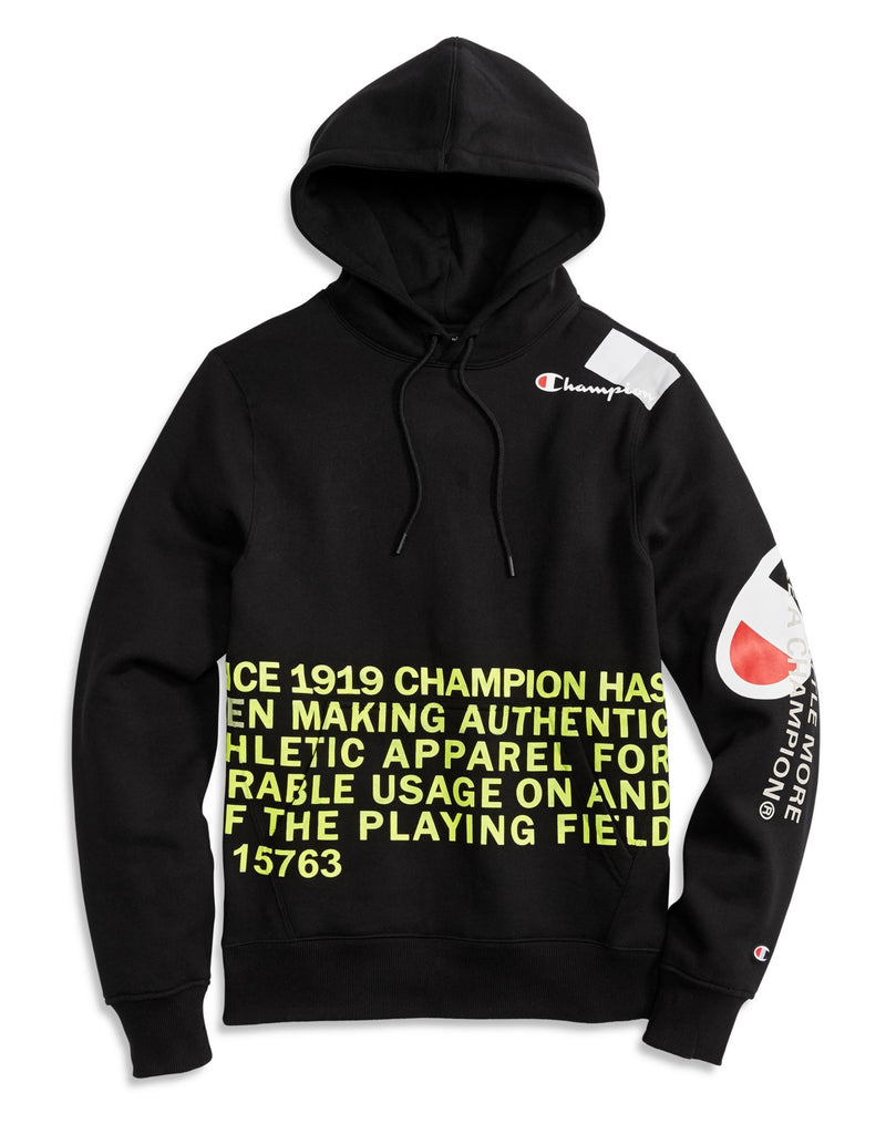 Champion Mens Super Fleece 2.0 Behind The Label Hoodie