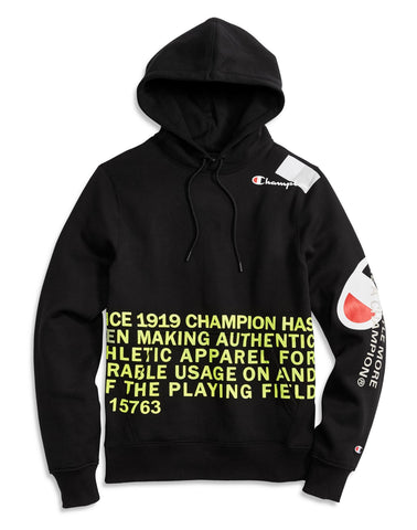 Champion Mens Super Fleece 2.0 Behind The Label Hoodie