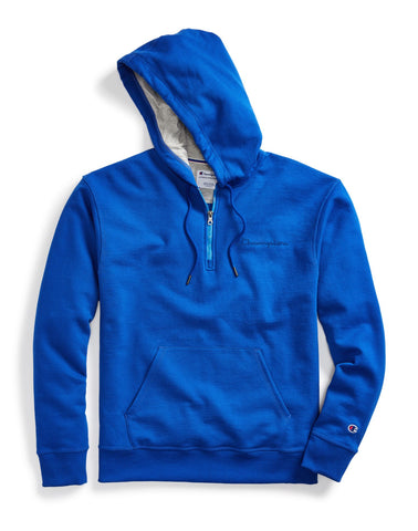 Champion Mens Powerblend Fleece Quarter Zip Hoodie