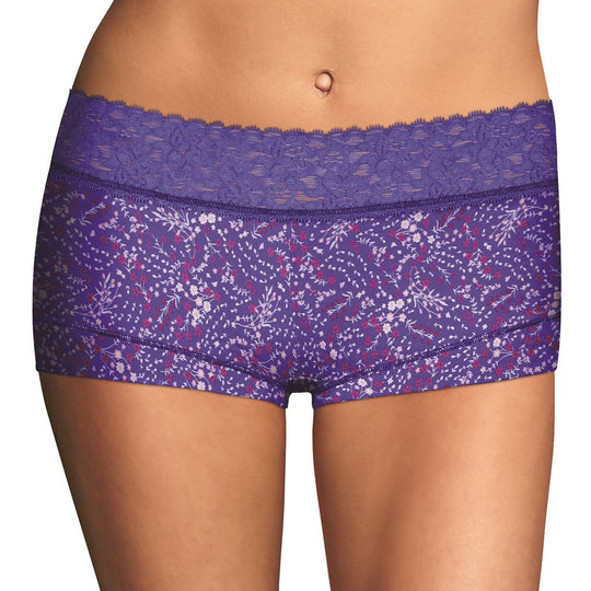 Maidenform Women`s Cotton Dream Boyshort with Lace