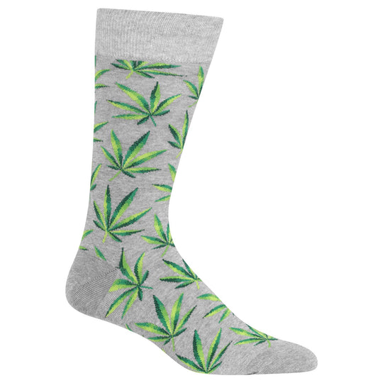 Hot Sox Mens Marijuana Crew Socks